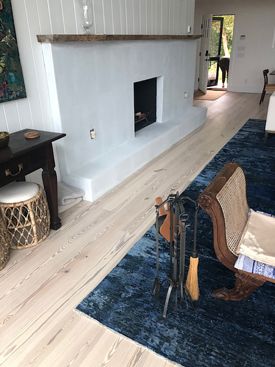 Heart Pine Flooring with the Snowdrop color.