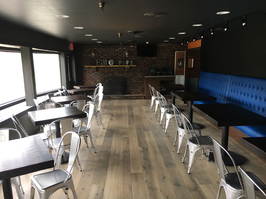 j and r steakhouse grey hardwood floor